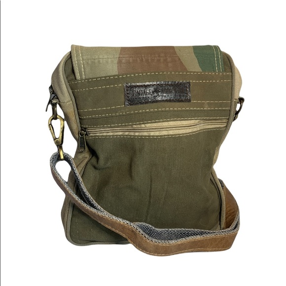 Vintage Addiction Recycled Tent Camo Crossbody Bag - Picture 8 of 9